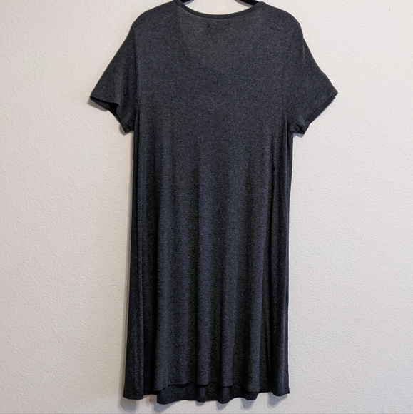 Madewell Swingy Tee Dress Heather Charcoal Size Medium - Picture 5 of 7